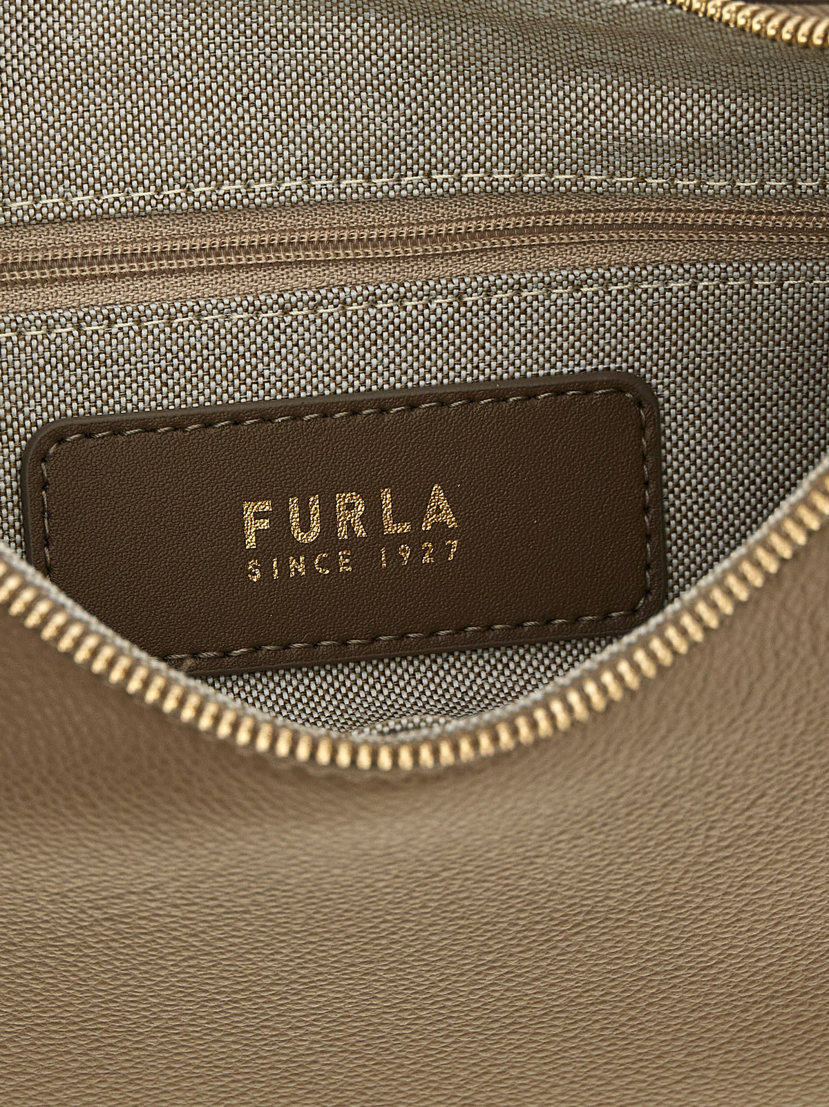 Bolso De Hombro Furla En Piel VacunoBeige Goccia S