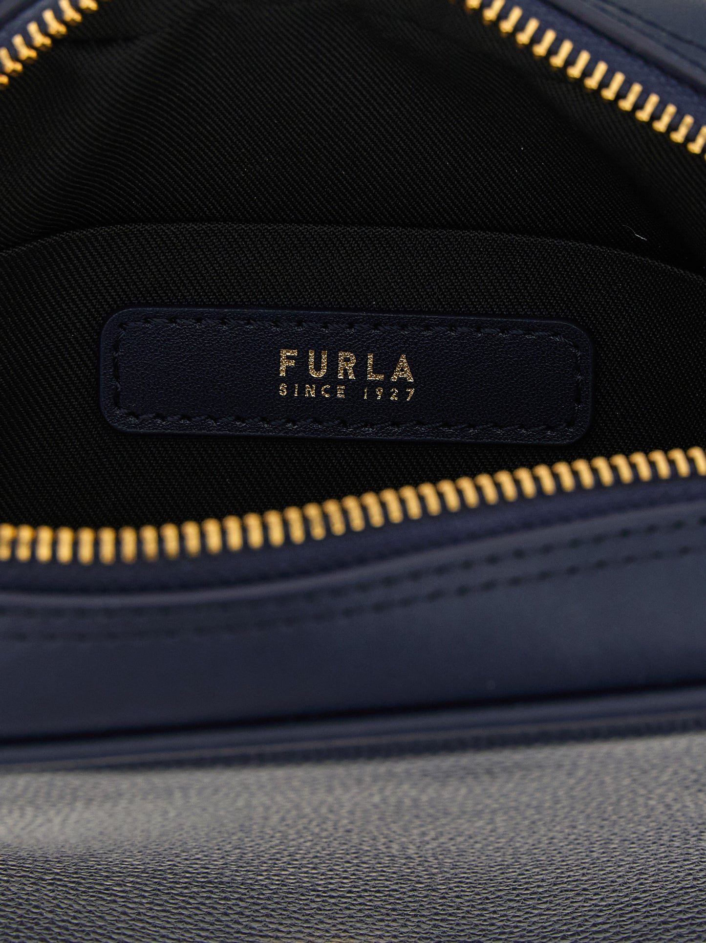 Furla Bolso De Mano De Piel De Becerro Azul Marino