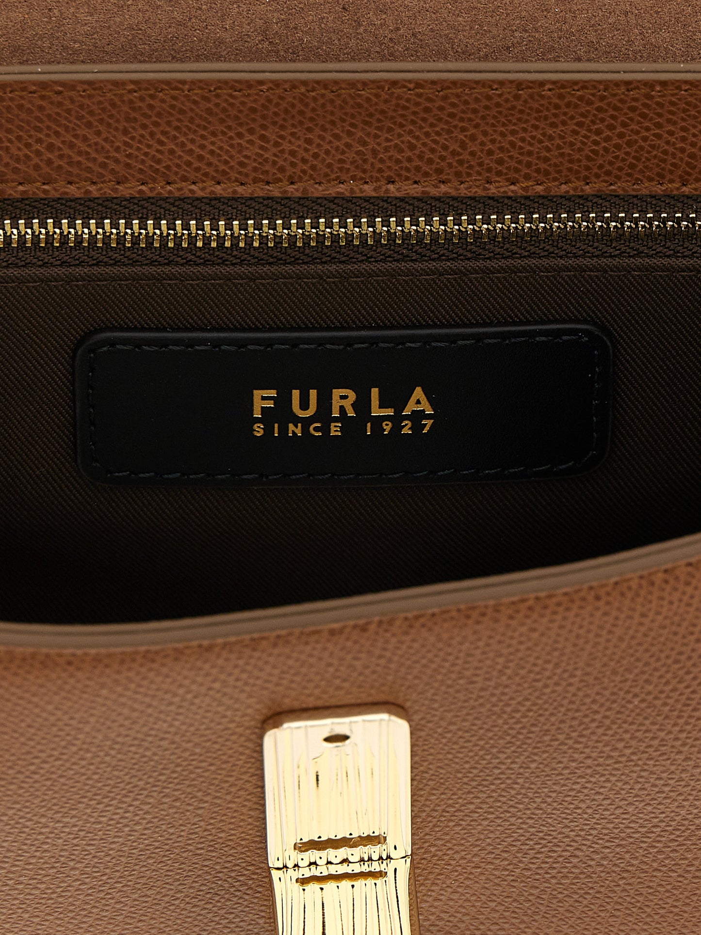 Bolso Cruzado Furla de Piel de Becerro Marrón