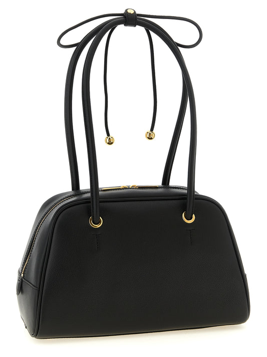 Bolso De Mano En Piel De Becerro Negro Modelo Poppy M De Furla