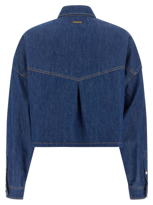 Blusa Versace de algodón azul