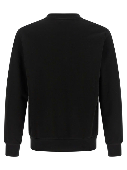 Sudadera de Algodón Lacoste Negra con Cuello Redondo