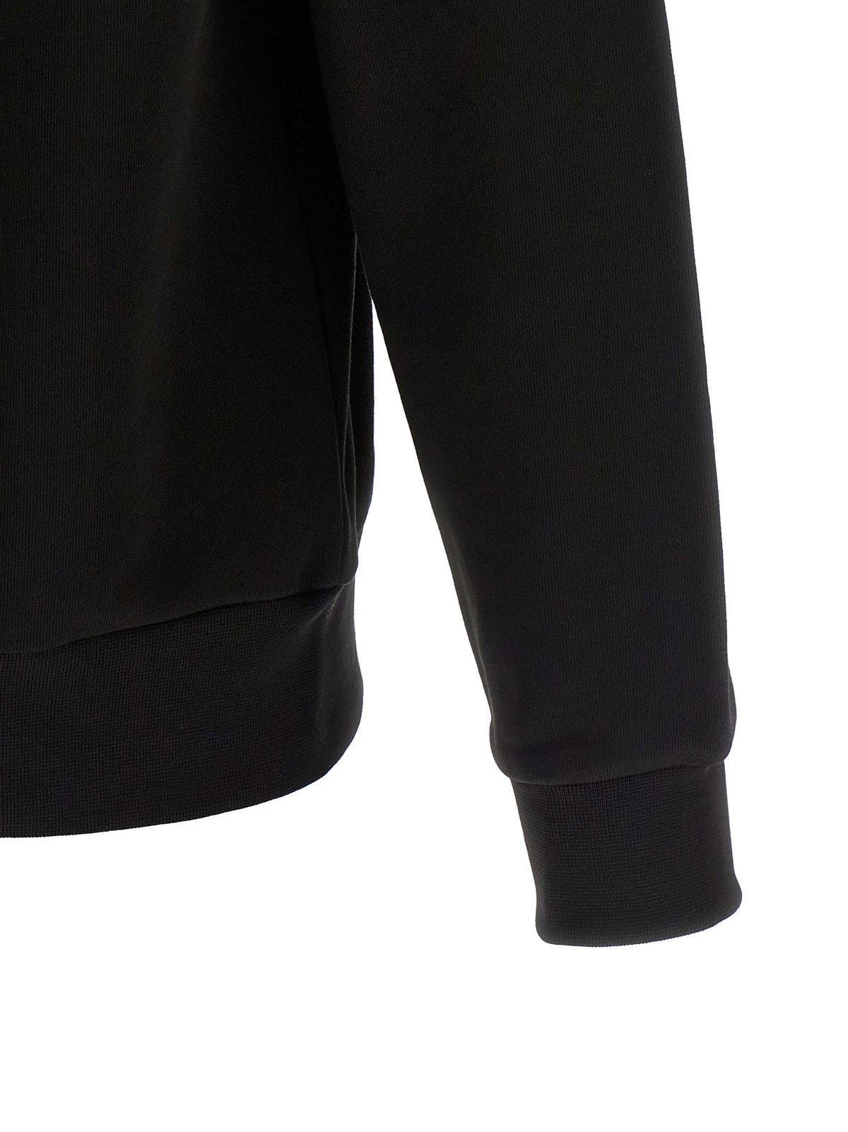 Sweat-shirt Lacoste en coton noir à col rond