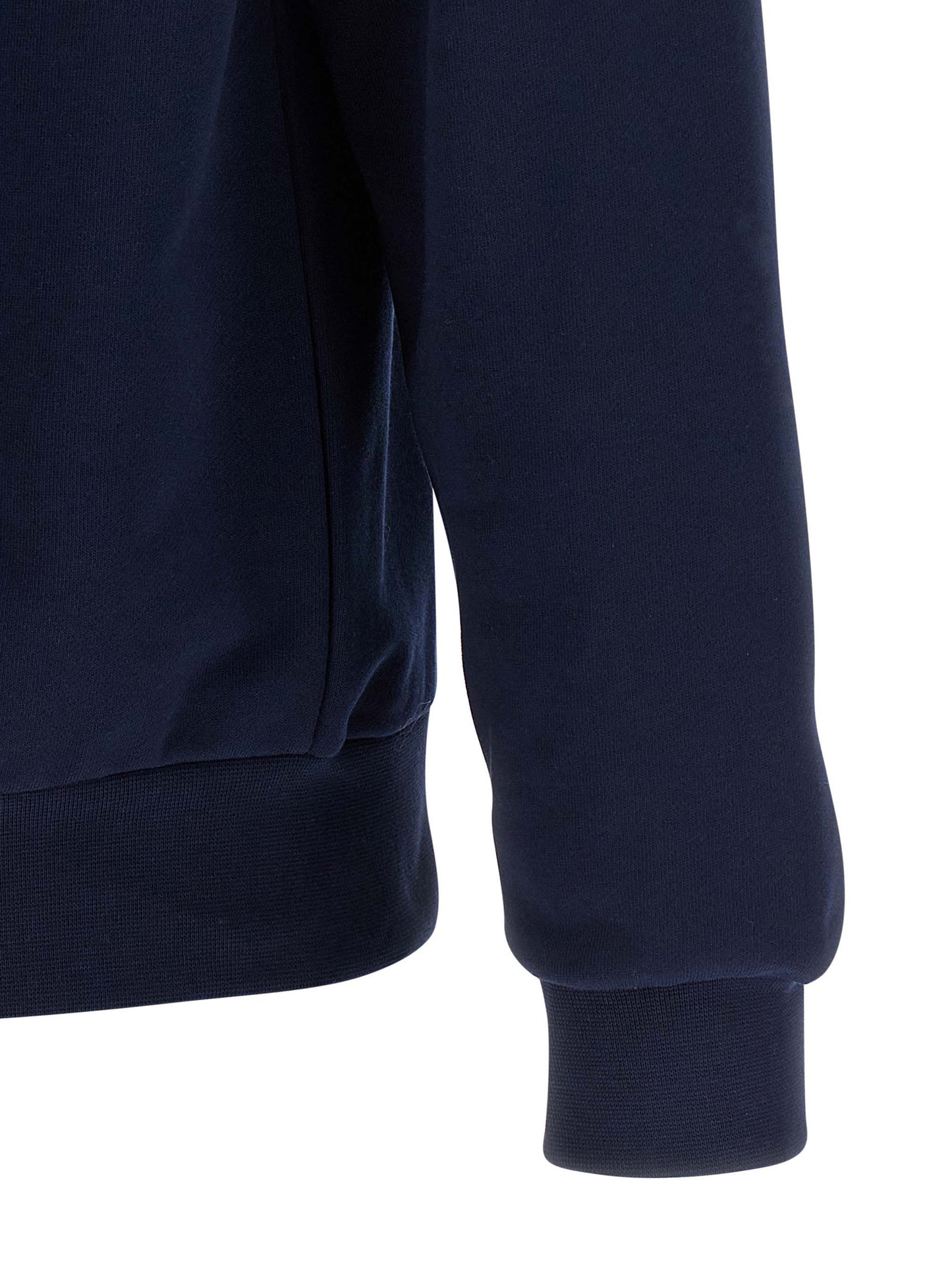Sweatshirt en molleton de coton bleu marine Lacoste