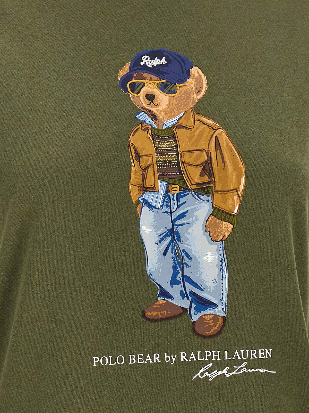 Camiseta Polo Ralph Lauren De Algodón Bicolor Con Estampado Polo Bear