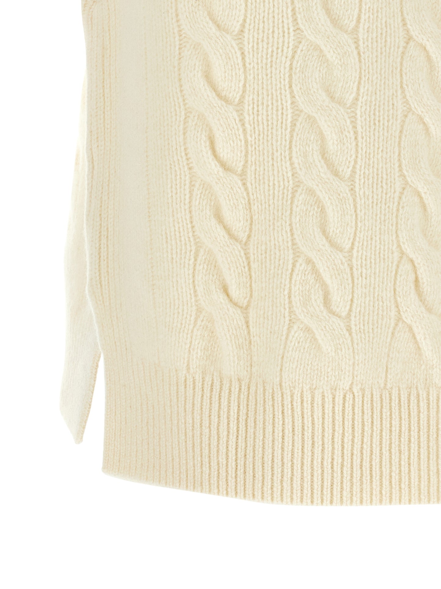 Veste sans manches en laine blanche Polo Ralph Lauren