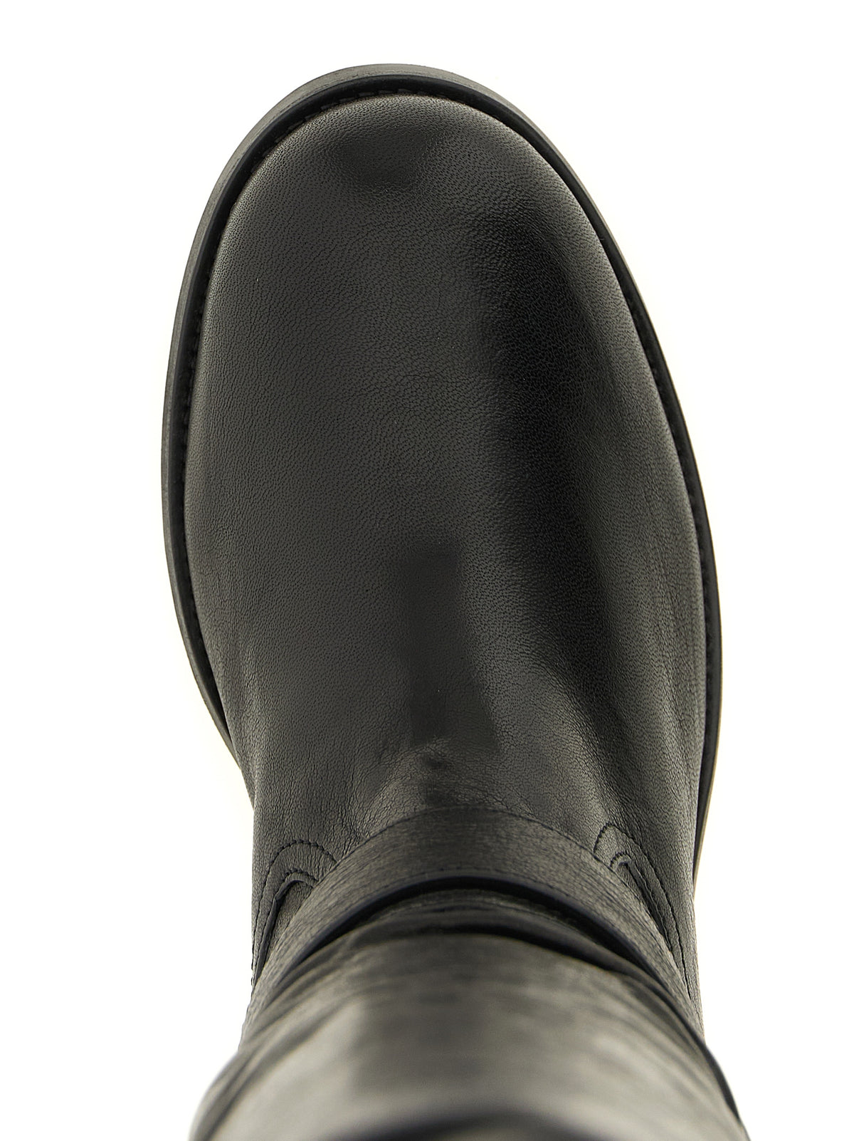 Jimmy Choo Botas Hasta La Rodilla Biker KB - Piel Negra Texturizada