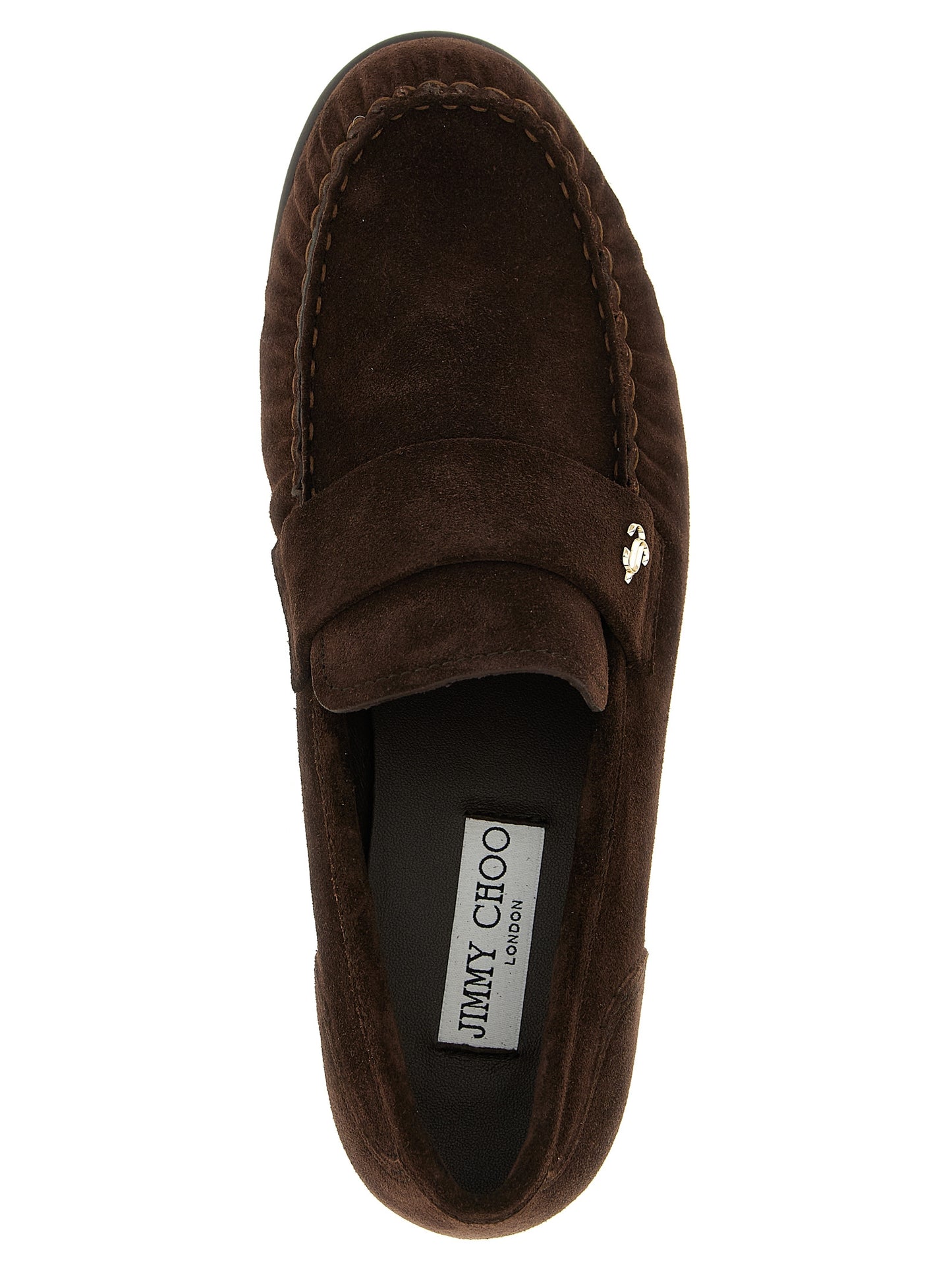 Mocasines Jimmy Choo Ellis de Piel Marrón Sin Cordones
