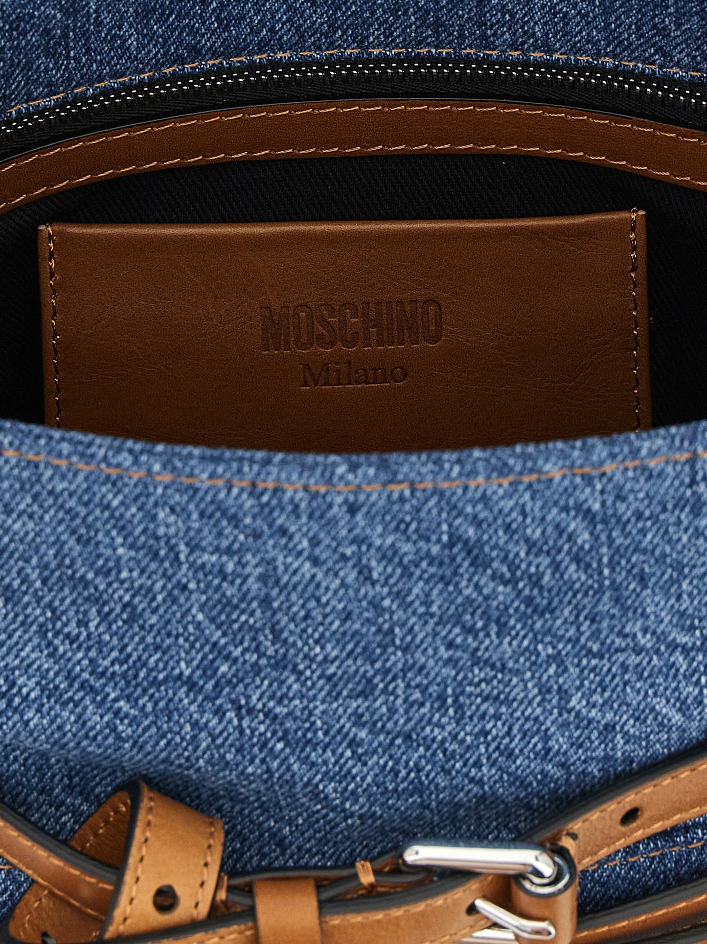 Bolso de mano Moschino de algodón azul
