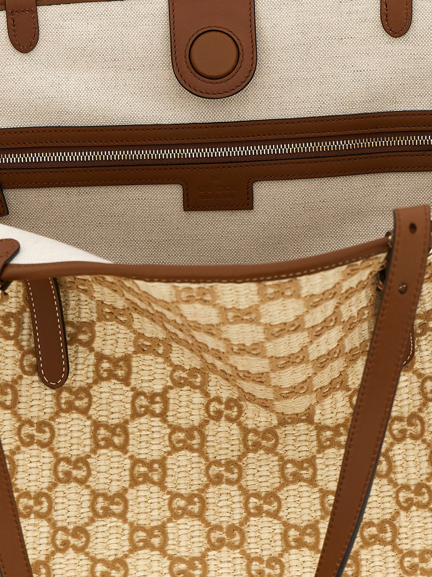 Bolso de mano Gucci de algodón marrón
