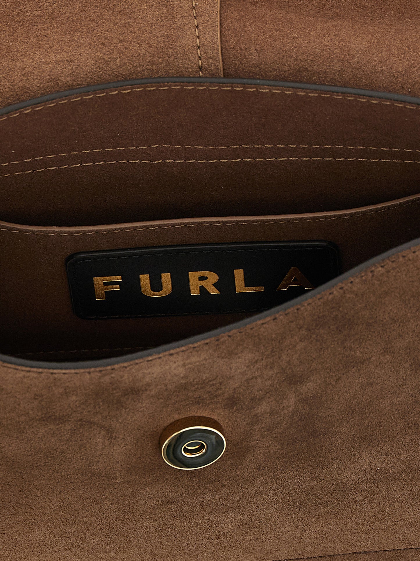 Sac à main en veau marron Furla Flow M