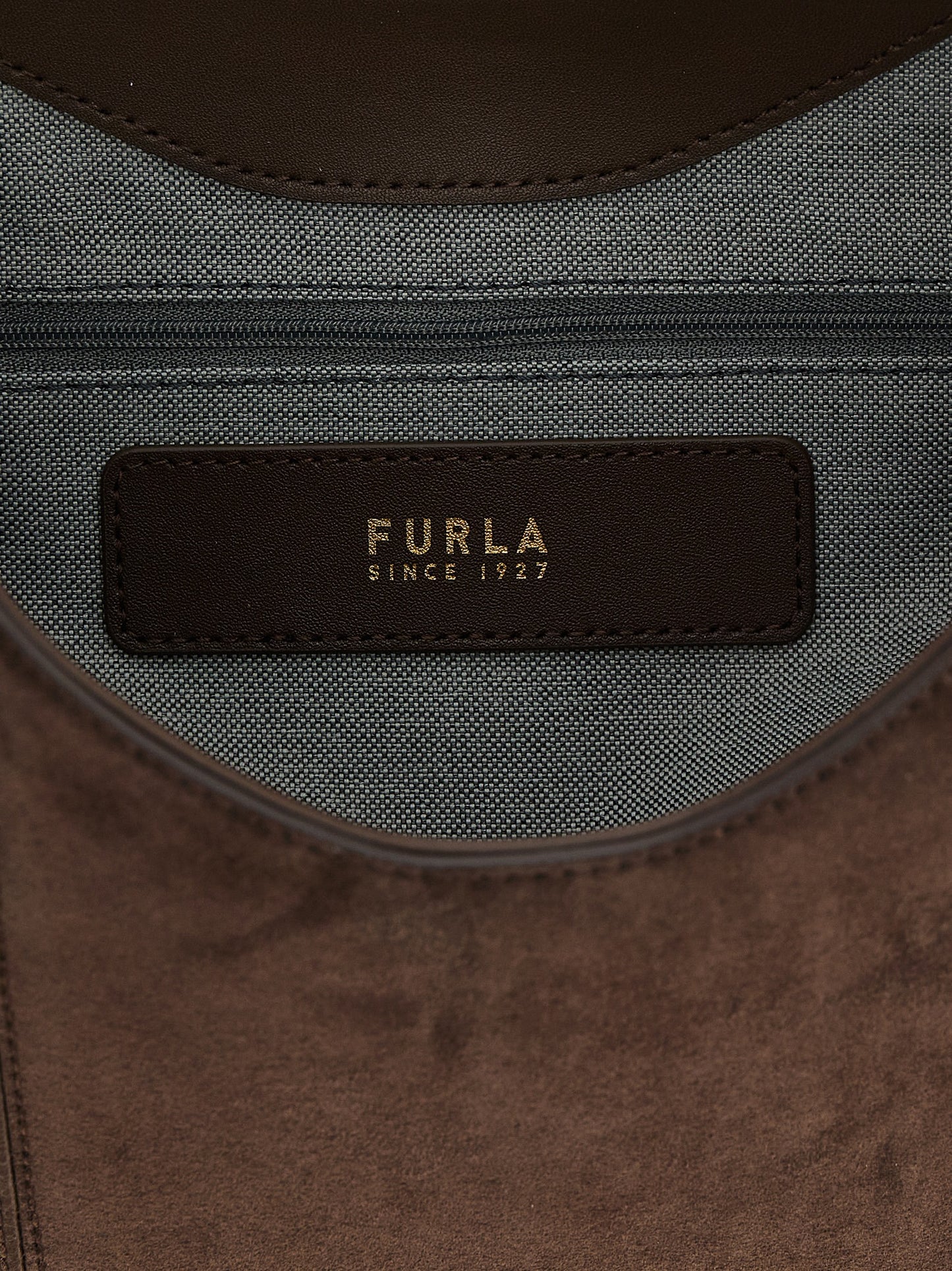 Furla Sac Porté Épaule En Cuir De Veau Marron Modèle Goccia M
