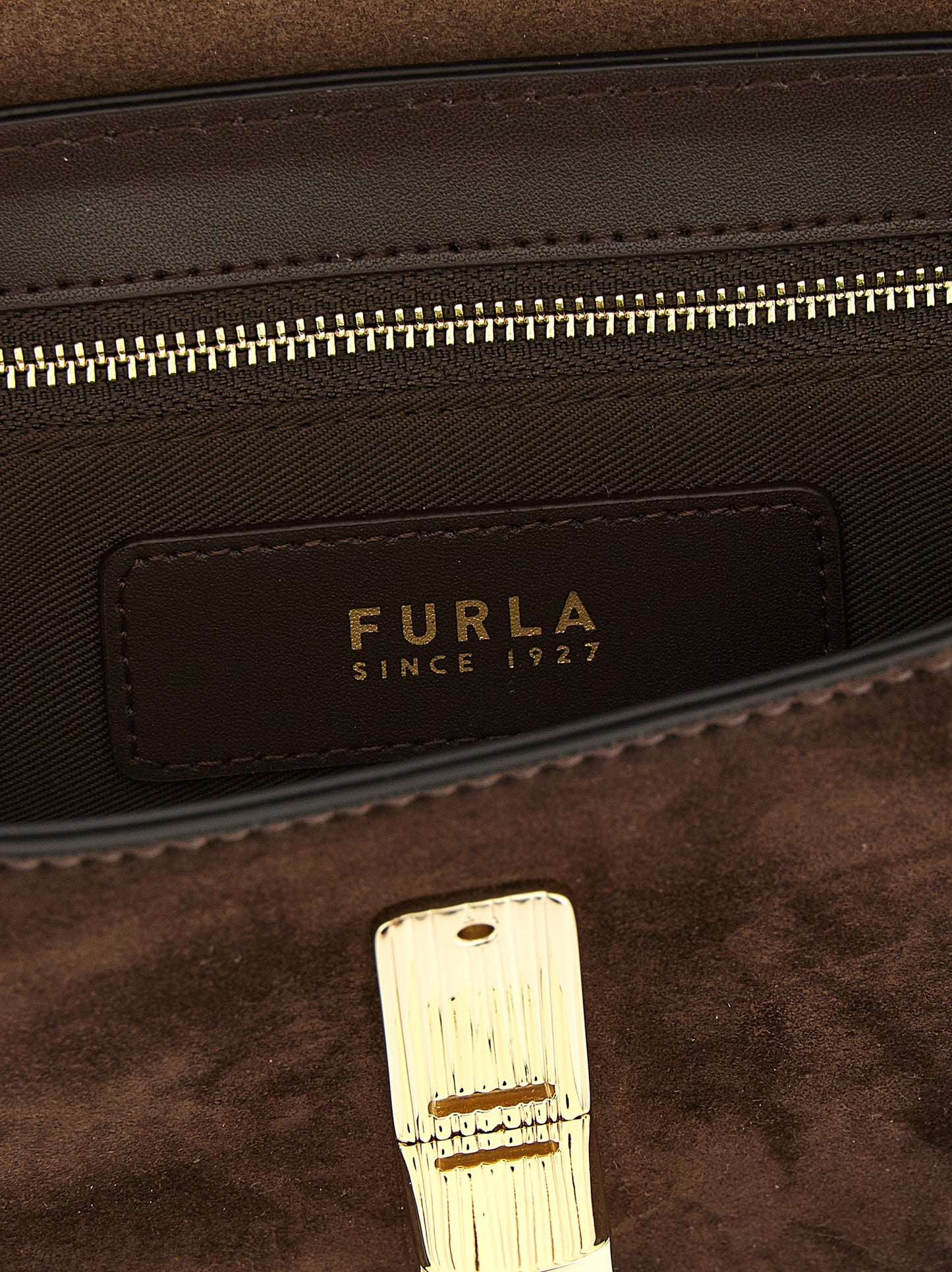 Furla Iride S Brown Calfskin Crossbody Bag