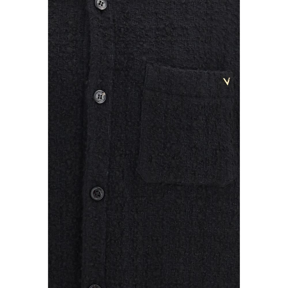 Valentino Garavani Chaqueta Negra De Algodón Colección Aw26