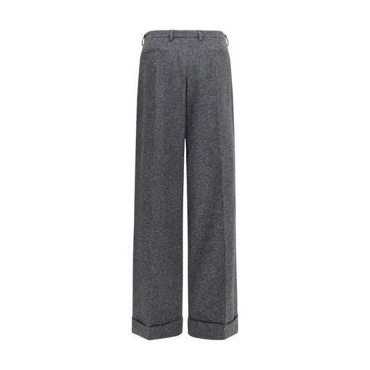 Pantalones Oves Aries de Lana Gris Valentino Garavani