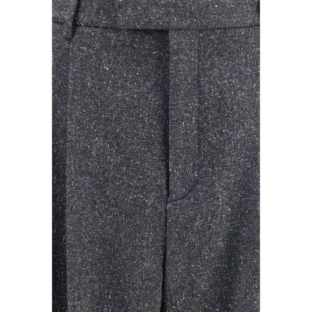 Pantalones Valentino Garavani De Lana Gris Modelo Oves Aries