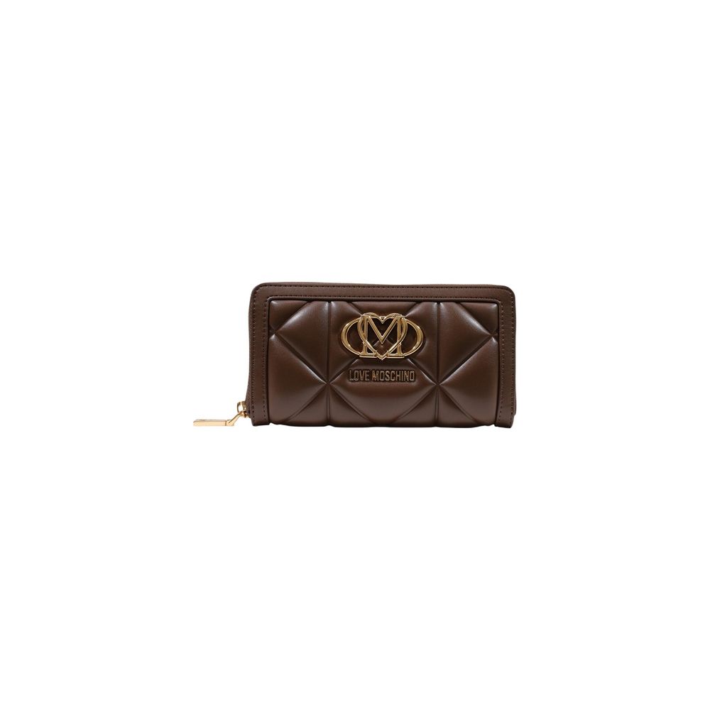 Cartera de polietileno marrón Love Moschino