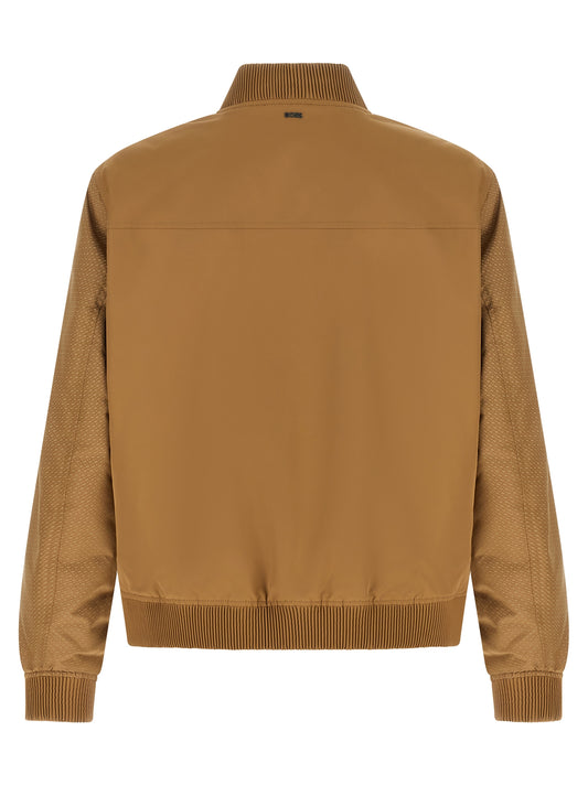 Hugo Boss Bomber de poliéster beige