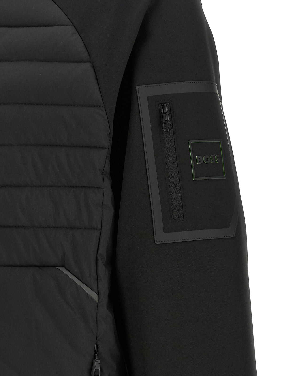 Sudadera Hugo Boss Negro Rubber Con Costuras Almohadilladas