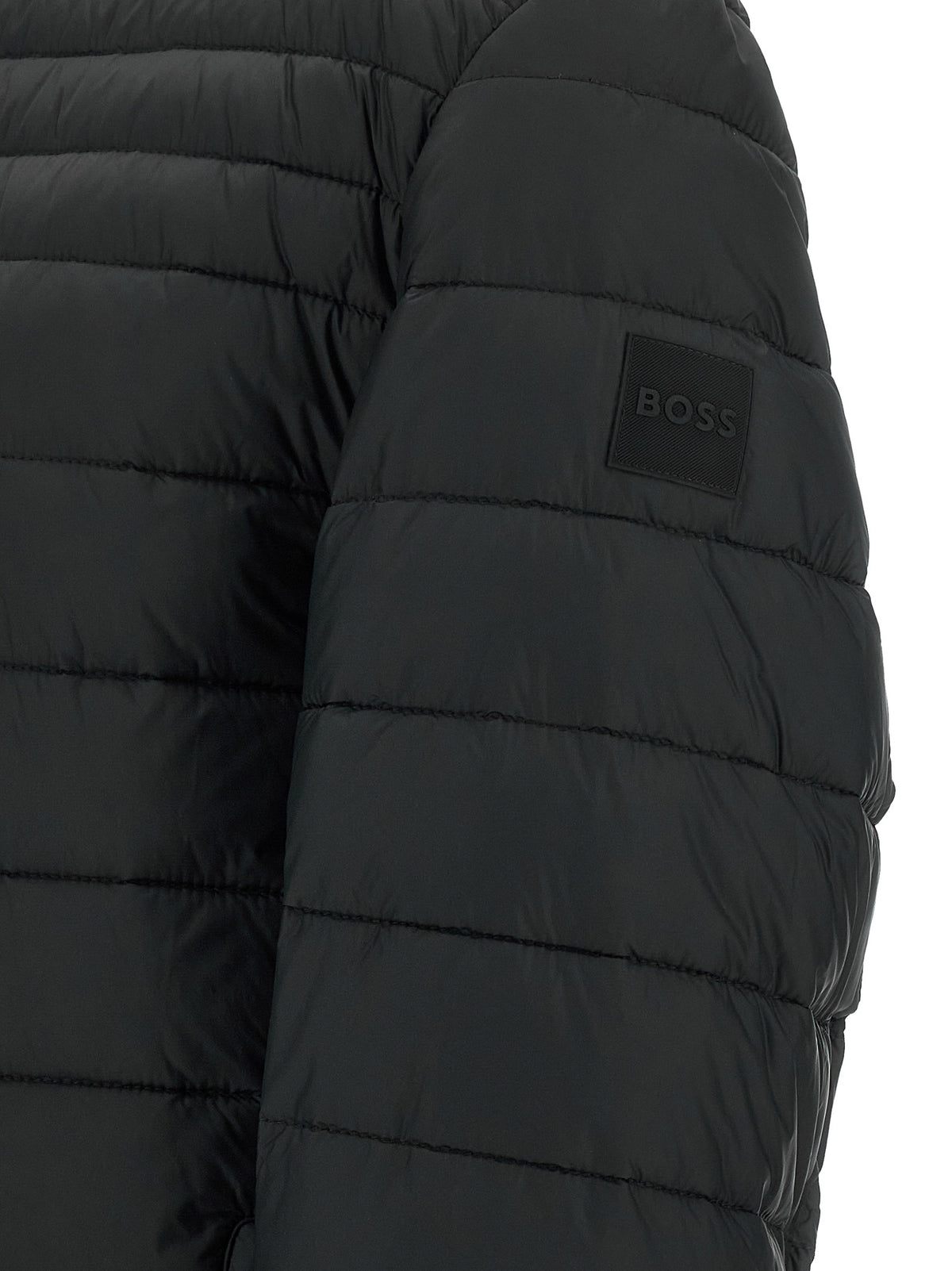 Hugo Boss Chaqueta Larga De Poliamida Reciclada Negra