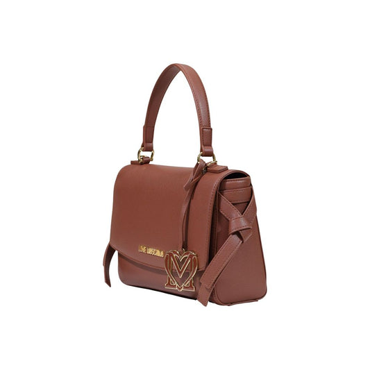 Bolso de mano Love Moschino marrón de polietileno