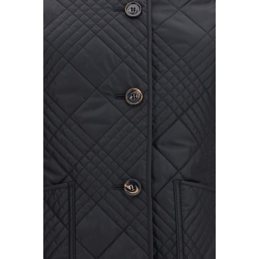 Burberry Chaqueta De Largo Completo Poliamida Negra Fernleigh
