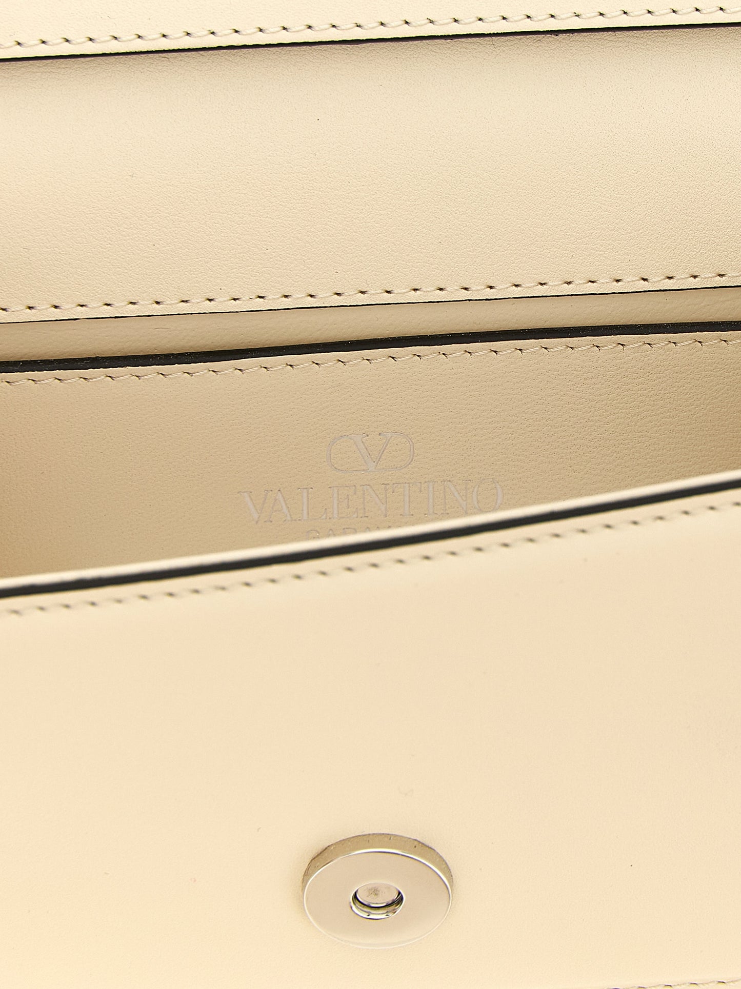 Bolso de hombro Valentino Garavani de piel de becerro blanca