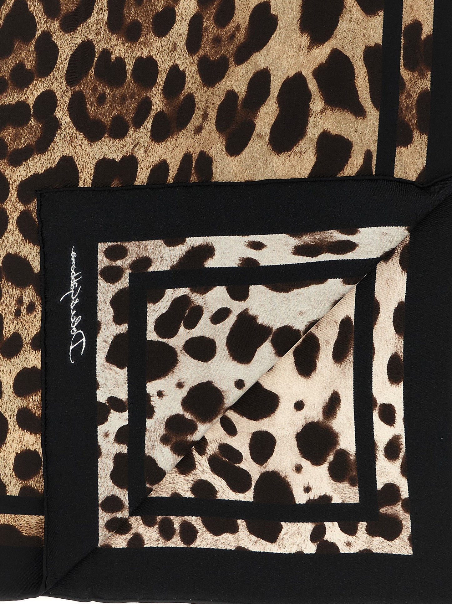 Pañuelo de seda marrón Dolce & Gabbana