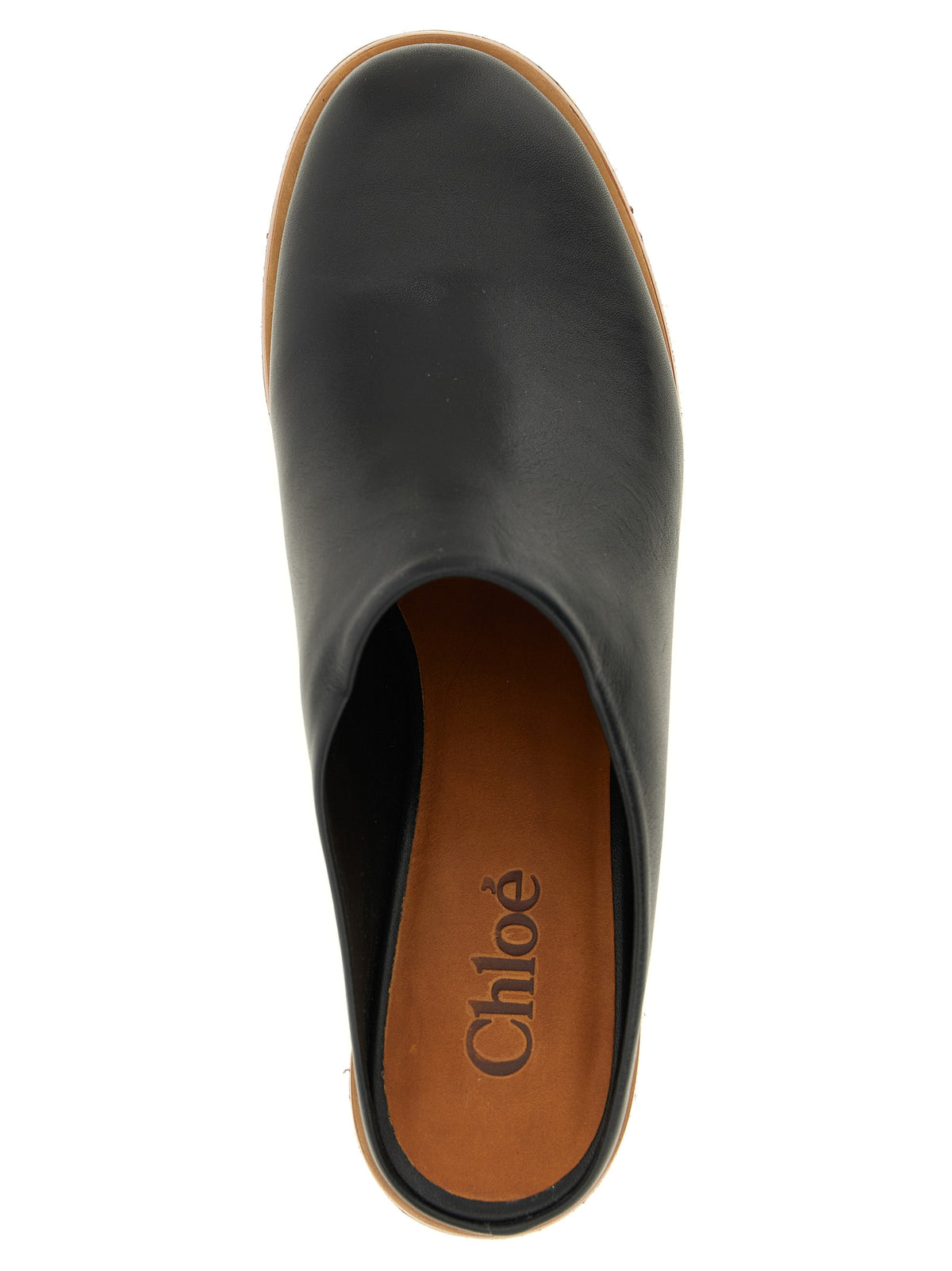 Sandalias De Cuña De Piel Chloé Modelo Maxime Negras