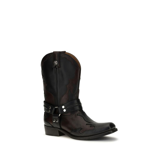 Botas Versace De Piel De Becerro Negra Diseño Bos Taurus