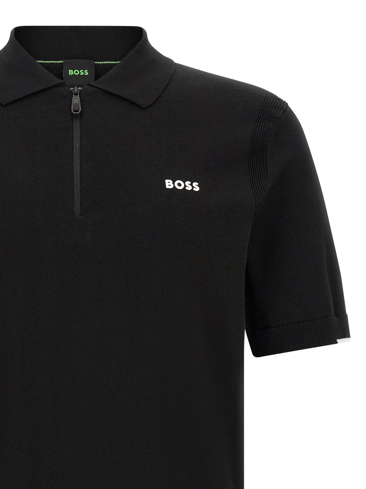 Polo De Algodón Negro Hugo Boss Vestimenta Informal Diaria Cómoda