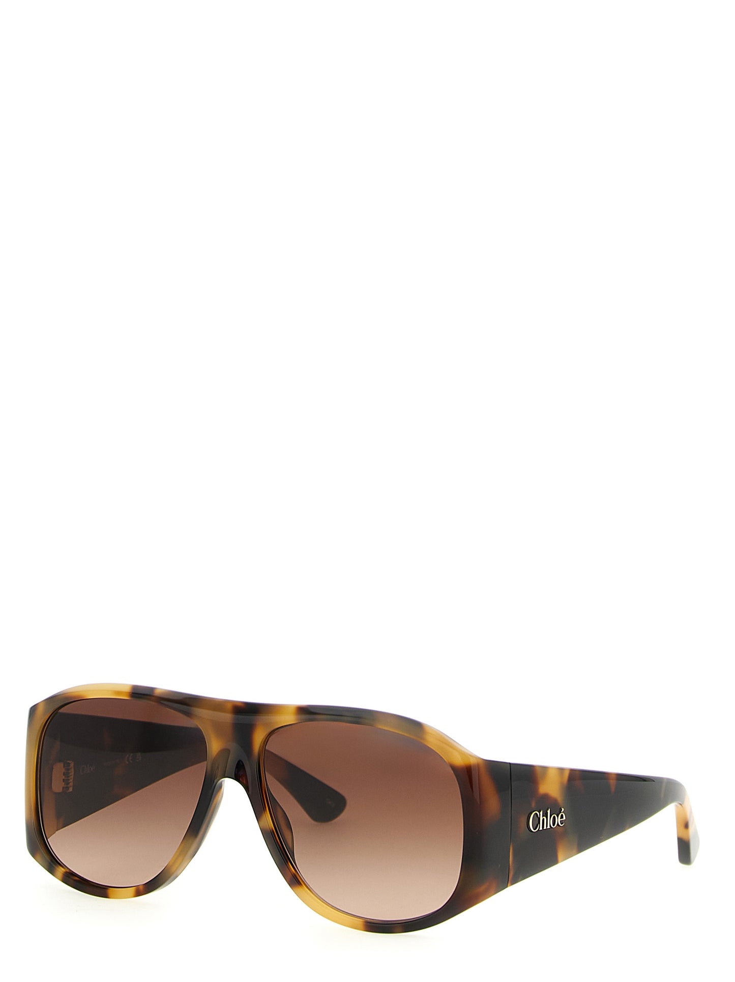 Chloé Gafas De Sol De Acetato Marrón Diseño Contemporáneo 60
