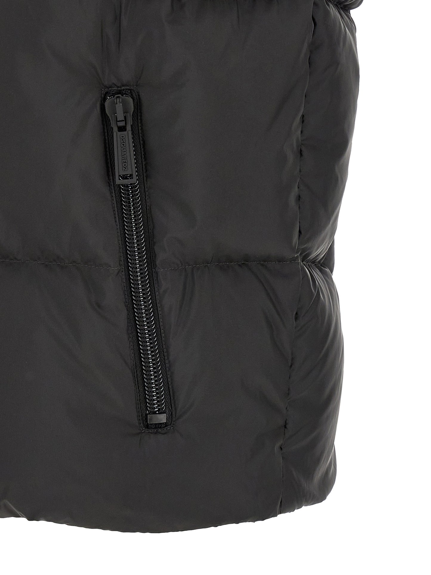 Chaleco Dsquared² de poliéster negro sin mangas
