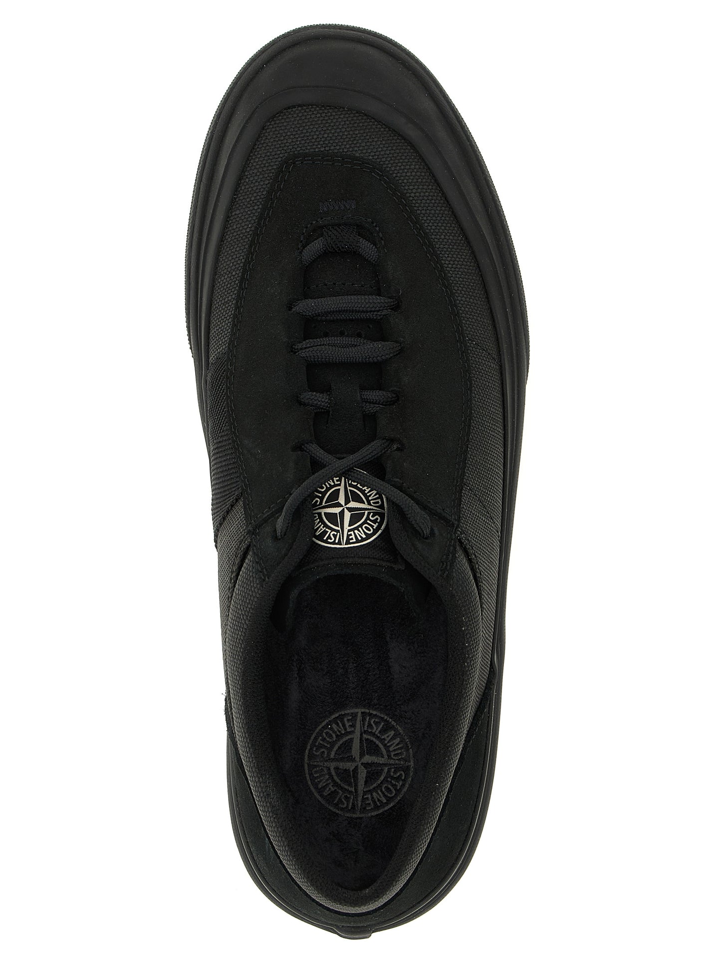 Zapatillas Bajas De Algodón Stone Island Color Negro