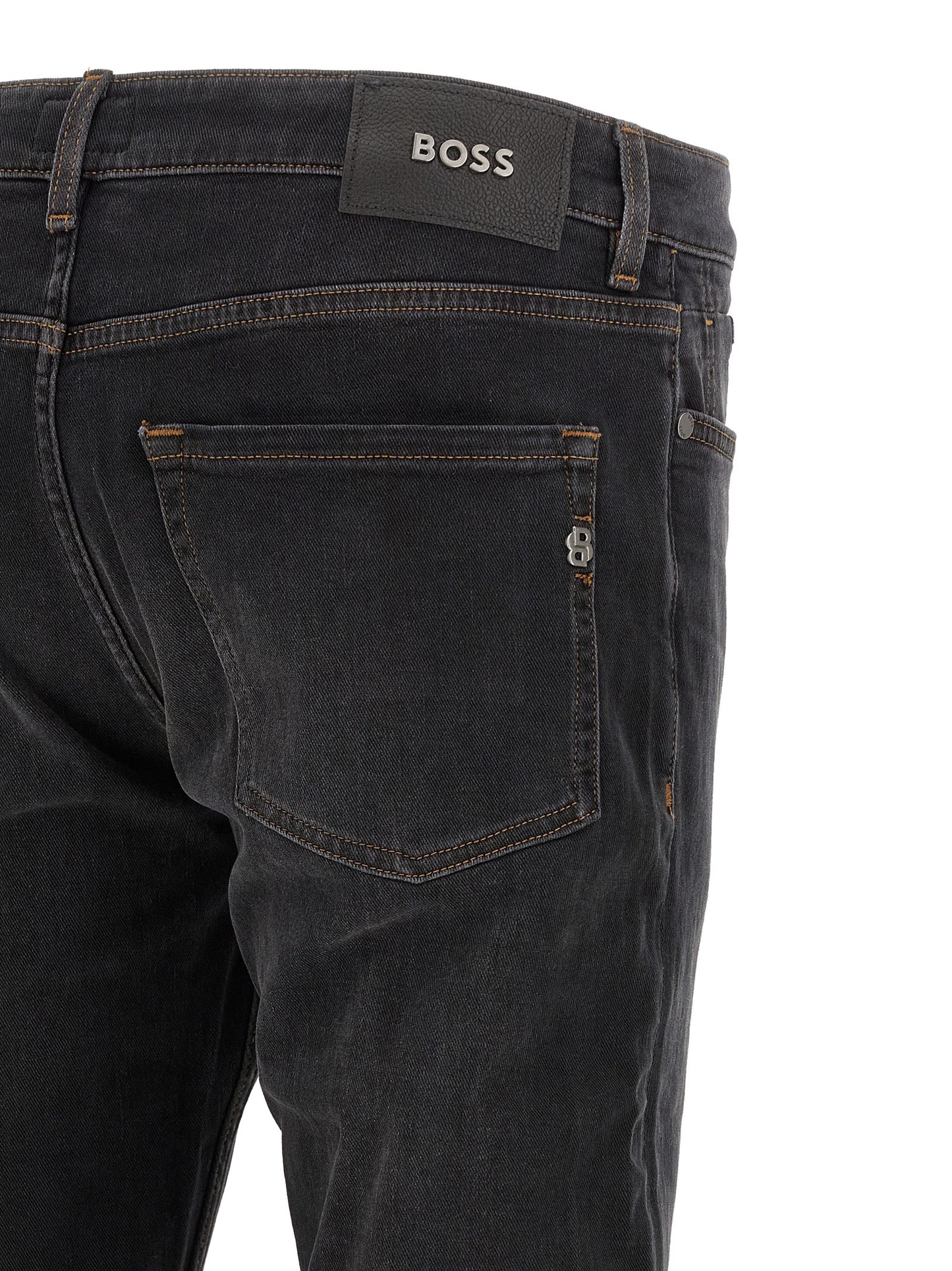 Vaqueros Hugo Boss Modelo H-Delaware De Algodón Negro Pierna Recta