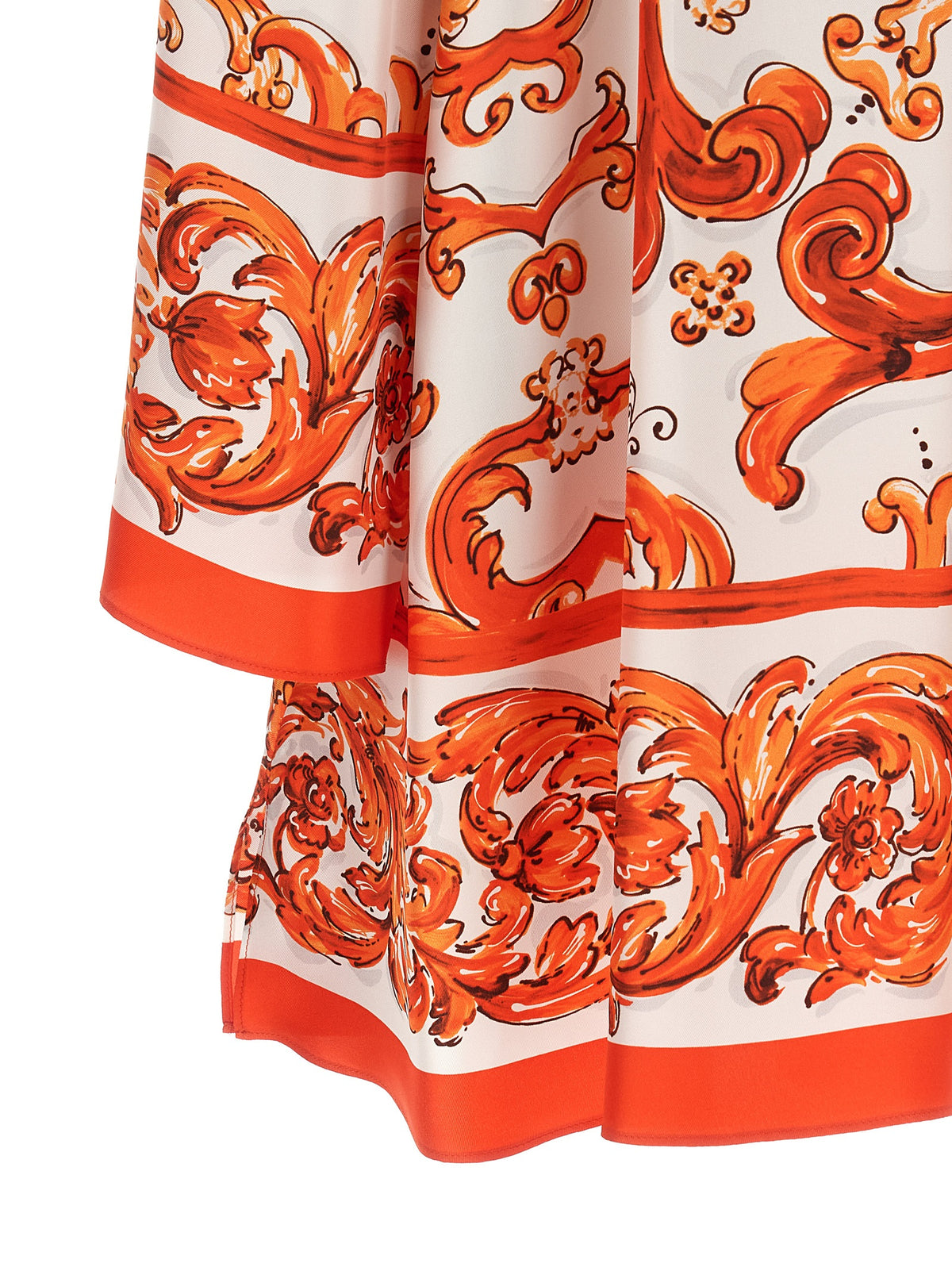 Dolce & Gabbana Vestido Corto De Seda Naranja Para Mujer