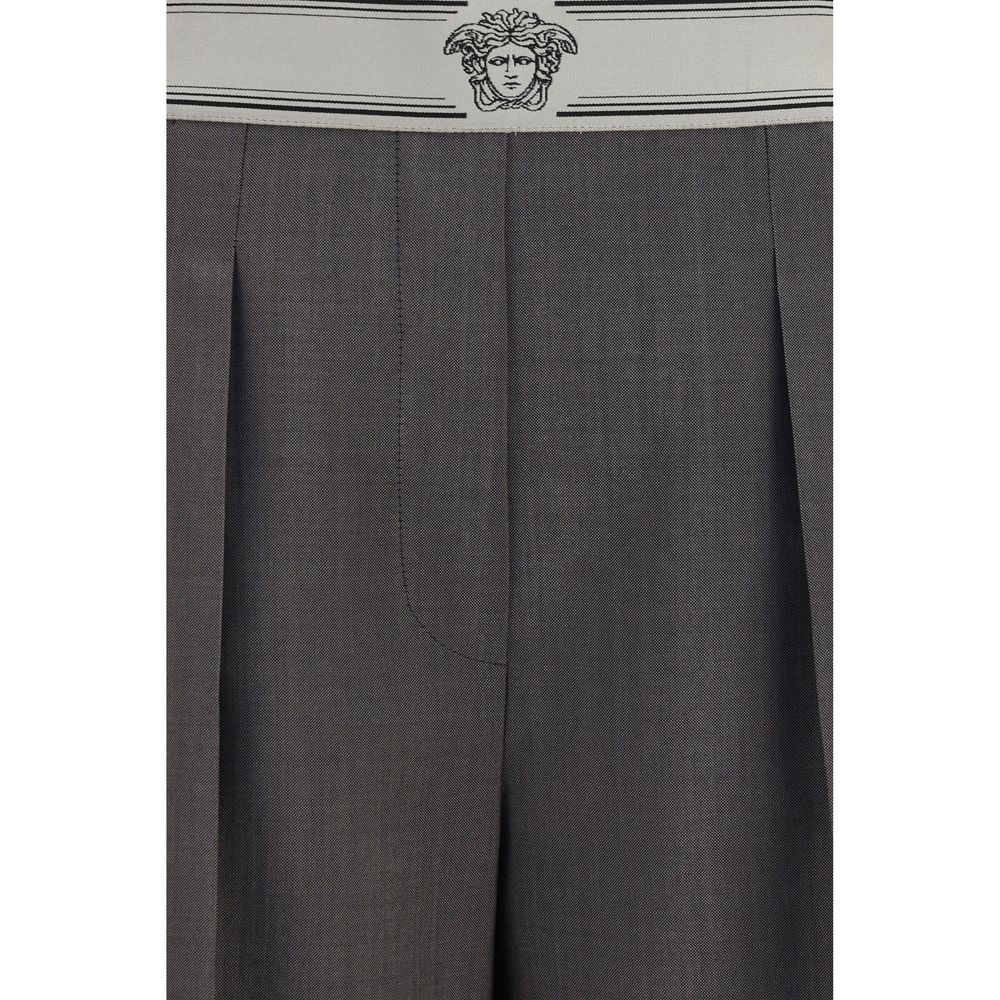 Pantalones Versace Oves Aries de lana gris