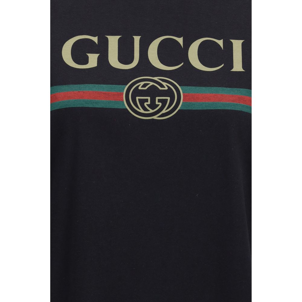 T-shirt Gucci en Coton Noir Coupe Regular Essentiel
