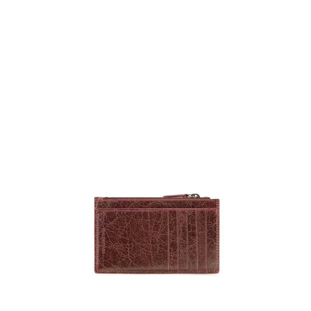 Balenciaga Cartera Larga De Cordero Ovis Aries En Borgoña Modelo Le City