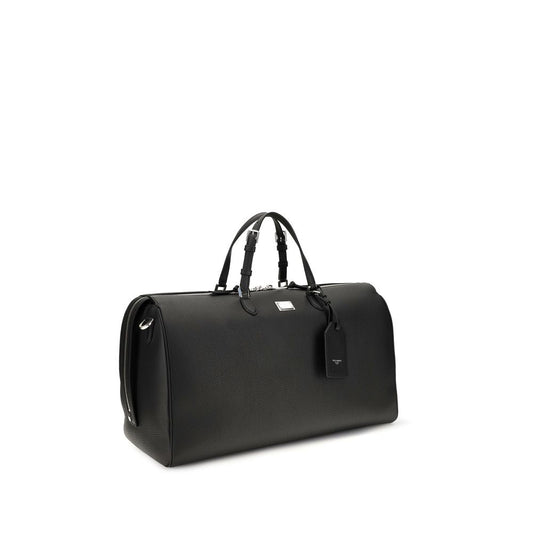 Dolce & Gabbana Equipaje y Viaje de Piel de Becerro Negra Bos Taurus