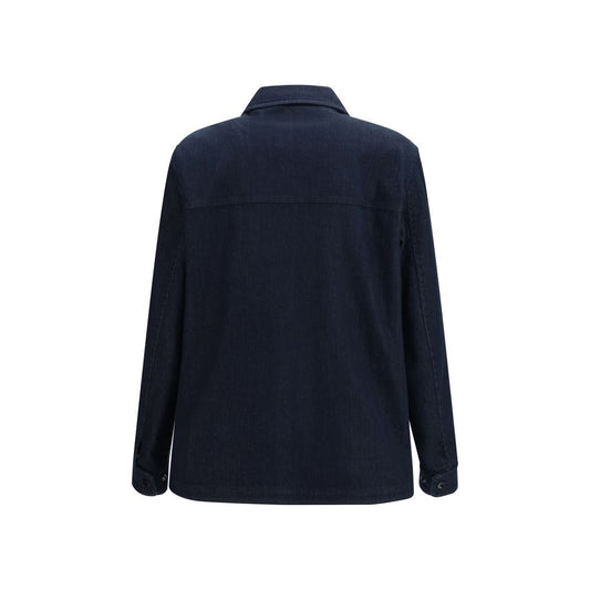 Moncler Haderu Blue Cotton Denim Jacket