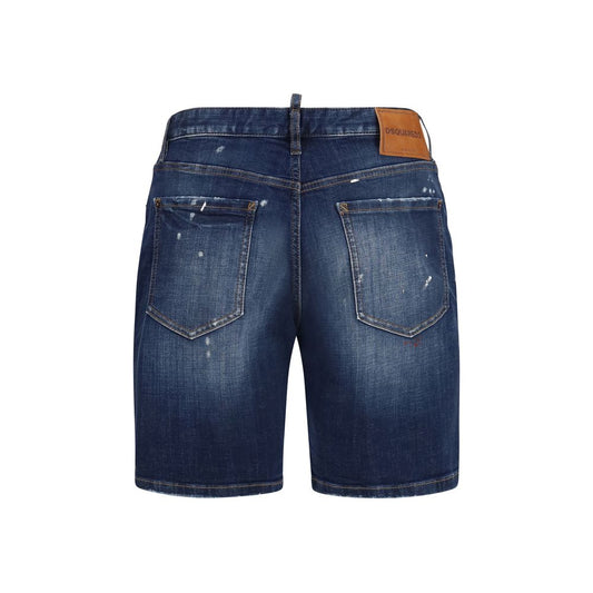 Dsquared² Shorts Bermuda De Algodón Azul En Corte Slim