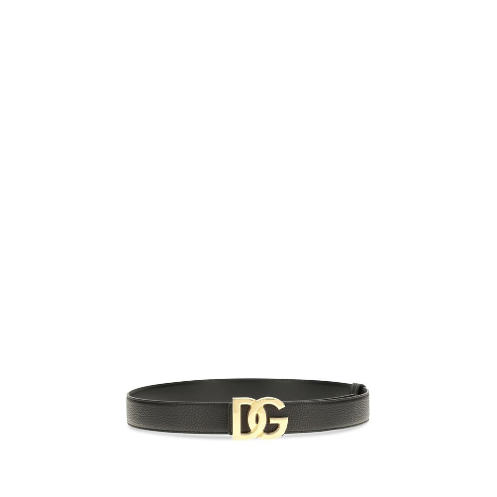 Cinturón Regular Negro En Cuero Ternera Bos Taurus Dolce & Gabbana