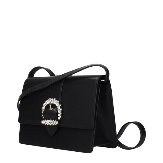 Bolso bandolera Jimmy Choo de cuero negro