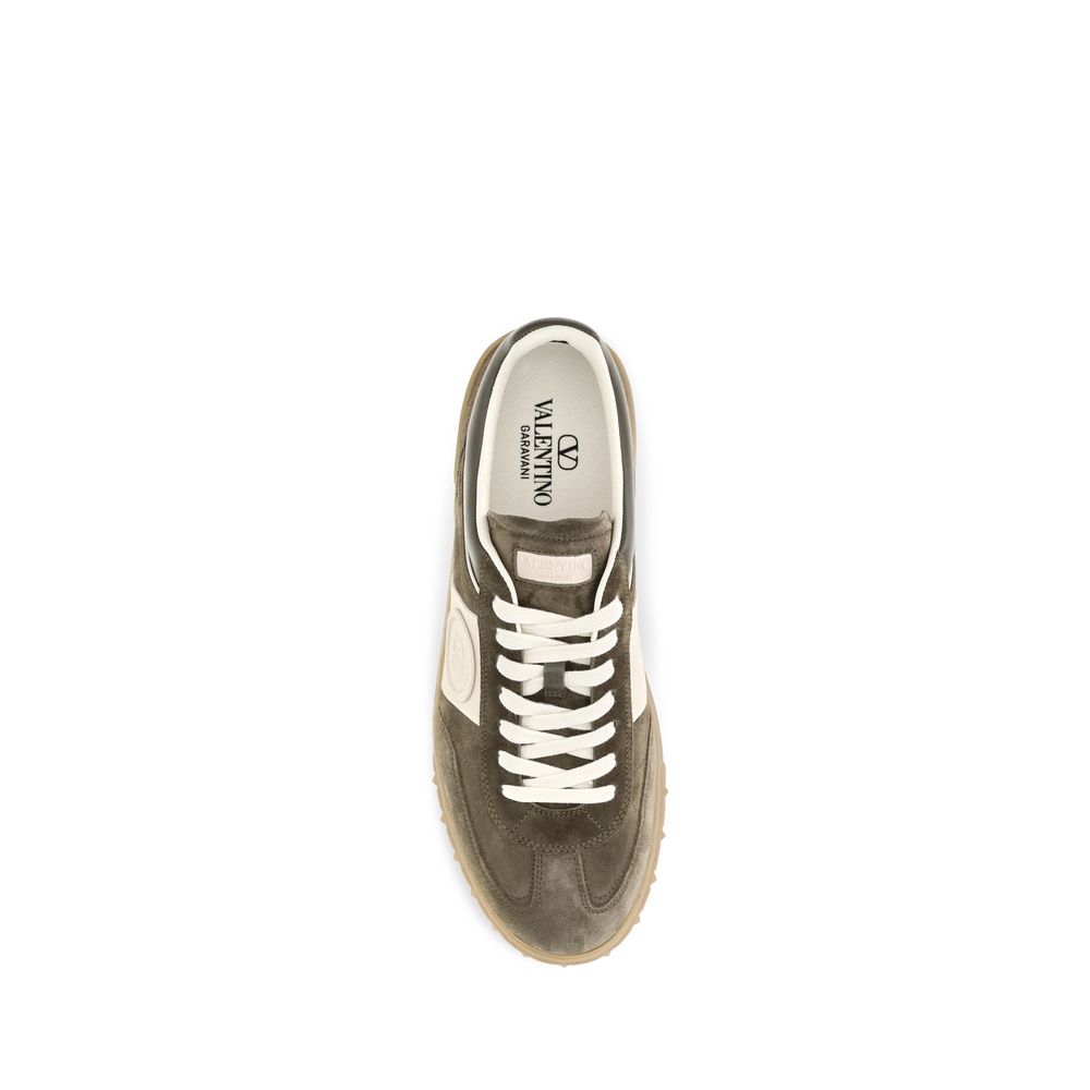 Valentino Garavani Bicolor Calfskin Low-Top Sneakers