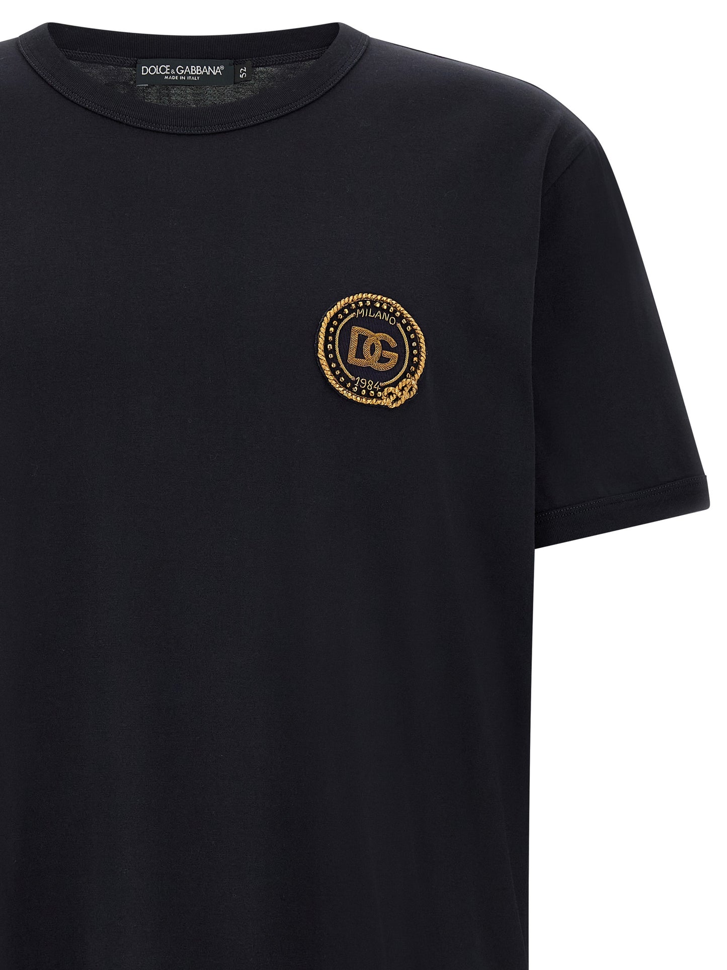 Camiseta de algodón azul Dolce & Gabbana