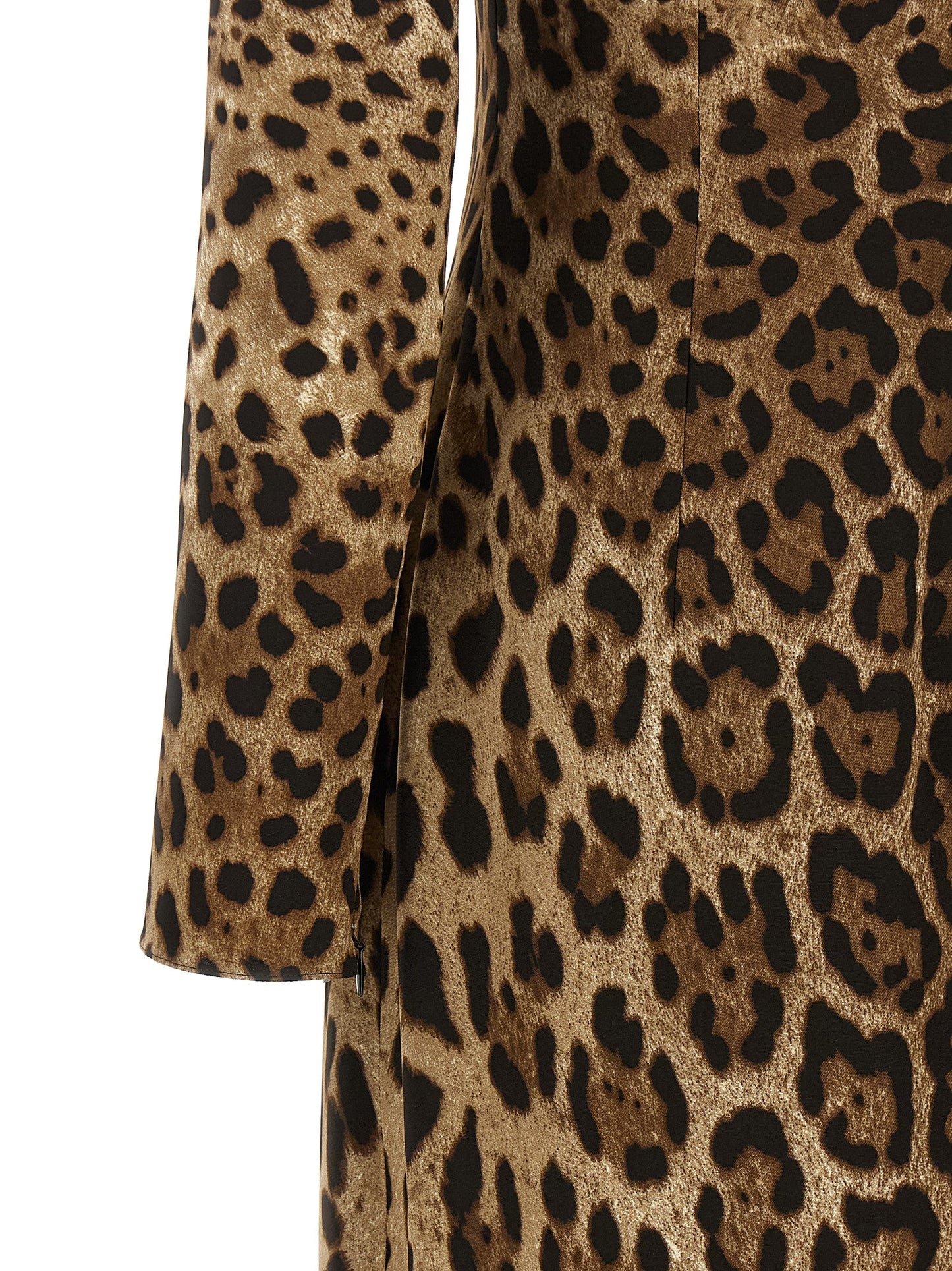 Vestido midi marrón de viscosa de Dolce & Gabbana