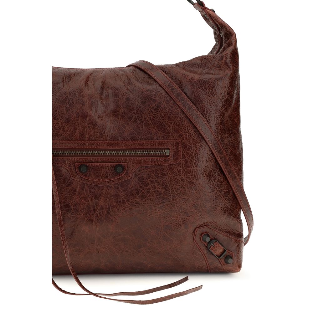 Bolso de Hombro Balenciaga Burdeos de Cordero Ovis Aries Aries