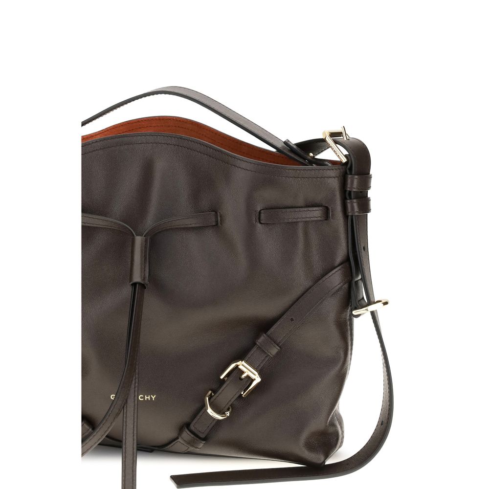 Bolso bucket Givenchy de piel de becerro marrón Bos Taurus