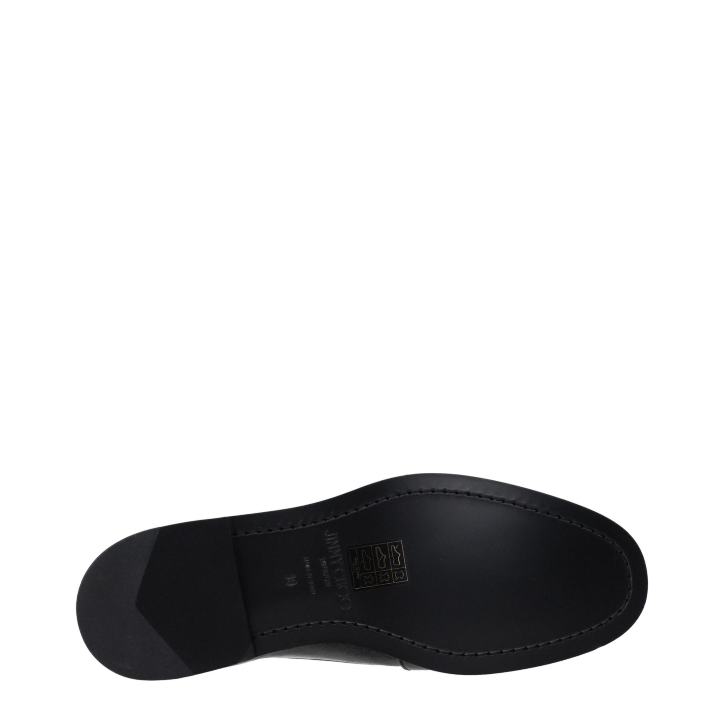 Mocasines sin cordones de cuero negro Jimmy Choo
